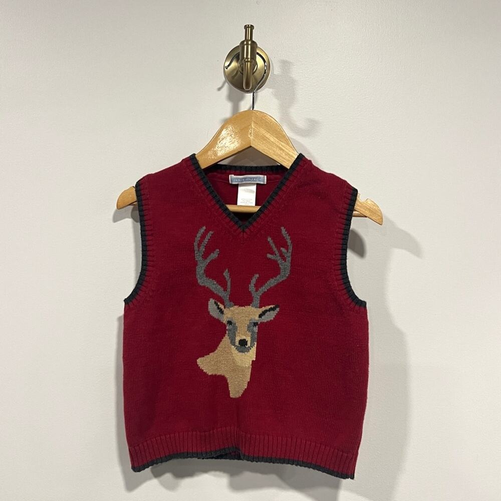 Janie and Jack Reindeer Sweater Vest